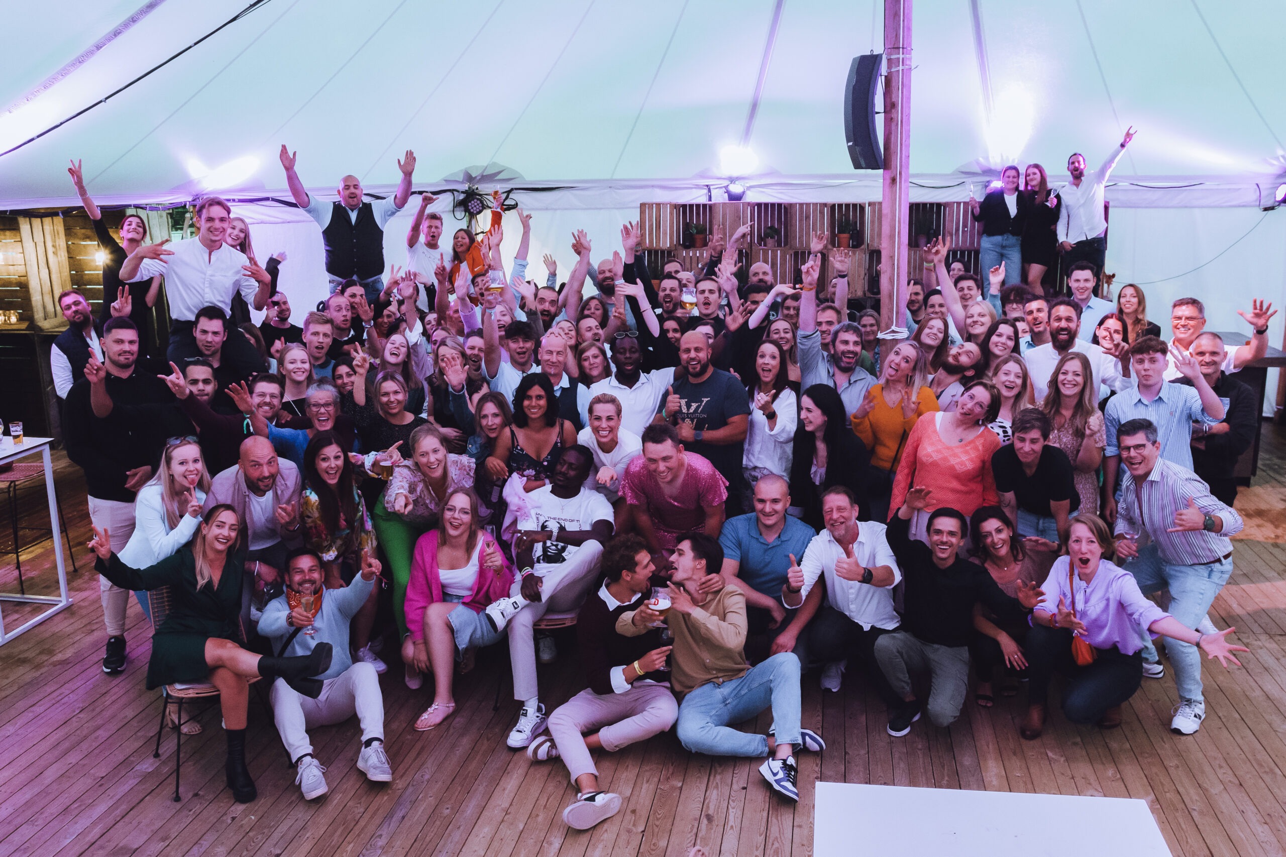 personeelsfeest van younit in de barrier